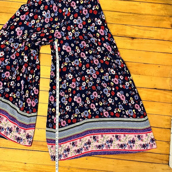 Lulus High Rise Floral Boho Wide Leg Pant, Size Large - Picture 11 of 12